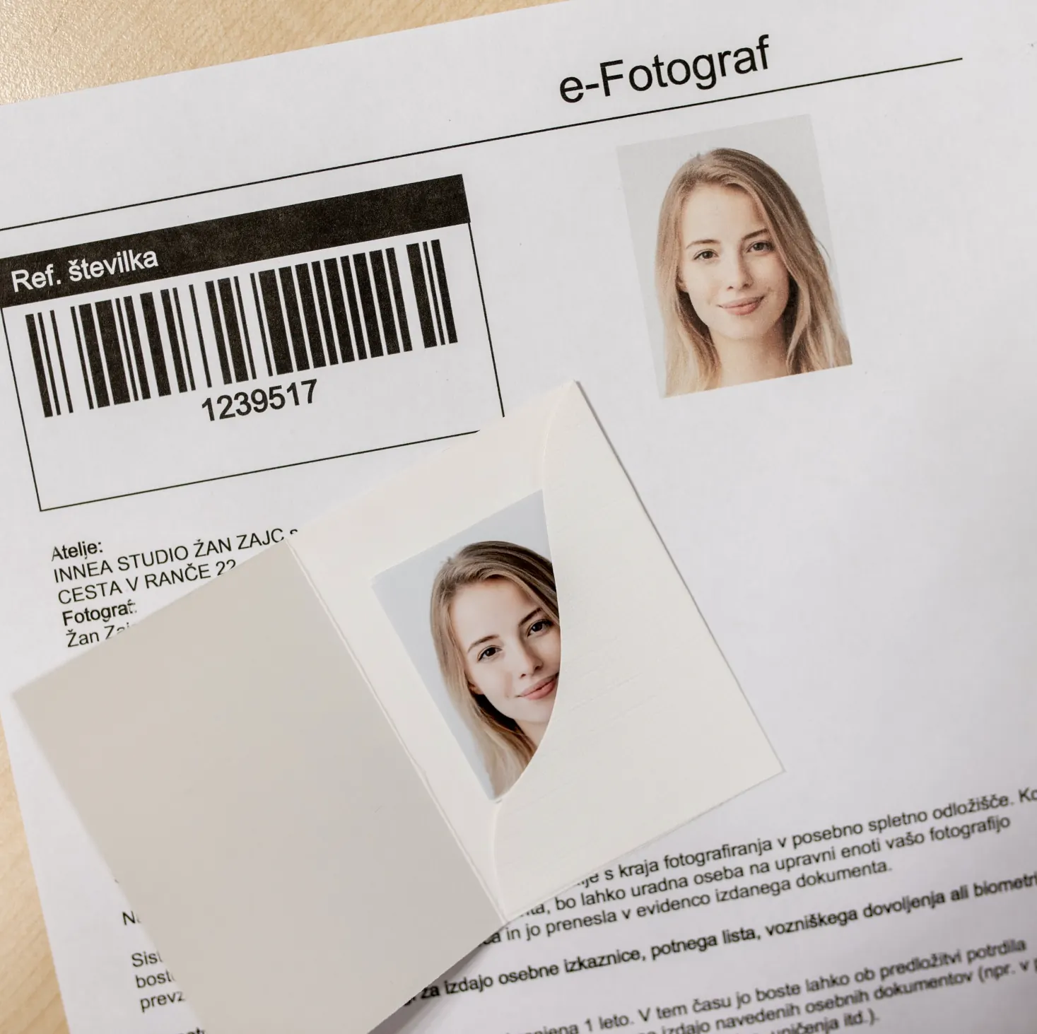 e-Fotograf dokument za osebne dokumente v 5 minutah — FOTOSTUDIO INNEA, Rače e-Fotograf dokument s potrjeno fotografijo za osebni dokument, potni list, vozniško dovoljenje in izpit za čoln — FOTOSTUDIO INNEA, Rače